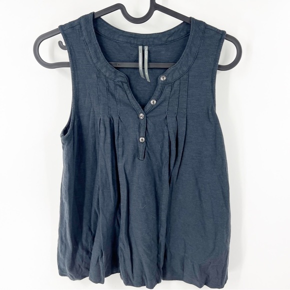 ✅  ANTHROPOLOGIE NAVY SLEEVELESS TOP SIZE X-SMALL - Picture 1 of 7